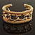 Gold Plated Mesh Chain Flex Bangle Bracelet - view 2