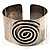 Wide Hammered Stainless Steel Tribal 'Mesmerizing Spiral' Cuff-Bangle - view 11
