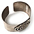 Wide Hammered Stainless Steel Tribal 'Mesmerizing Spiral' Cuff-Bangle - view 14