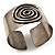 Wide Hammered Stainless Steel Tribal 'Mesmerizing Spiral' Cuff-Bangle - view 15