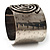 Wide Hammered Stainless Steel Tribal 'Mesmerizing Spiral' Cuff-Bangle - view 4