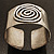 Wide Hammered Stainless Steel Tribal 'Mesmerizing Spiral' Cuff-Bangle - view 6
