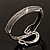 Vintage Diamante Snake Bangle Bracelet (Burn Silver Tone) - view 16