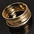 Gold Plated Thin Smooth & Textured Bangle Set - 12 Pcs - view 11