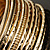 Gold Plated Thin Smooth & Textured Bangle Set - 12 Pcs - view 6