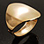 Chunky Asymmetrical Gold Tone Hinged Fashion Bangle - view 11