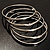 Silver Plated Smooth & Crystal Metal Bangles - Set of 5 Pcs - view 3