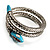 Silver Plated Diamante Snake Flex Bangle Bracelet - view 7