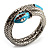 Silver Plated Diamante Snake Flex Bangle Bracelet - view 9