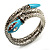 Silver Plated Diamante Snake Flex Bangle Bracelet