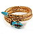 Gold Plated Diamante Snake Flex Bangle Bracelet - view 4