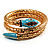 Gold Plated Diamante Snake Flex Bangle Bracelet - view 7