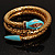 Gold Plated Diamante Snake Flex Bangle Bracelet - view 10