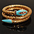 Gold Plated Diamante Snake Flex Bangle Bracelet - view 11