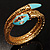 Gold Plated Diamante Snake Flex Bangle Bracelet - view 2