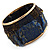 Stylish Wide Fabric Bangle Bracelet (Gold Tone) - view 4