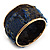 Stylish Wide Fabric Bangle Bracelet (Gold Tone) - view 2