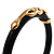 Gold Tone Snake Resin Bangle -18cm Length - view 3