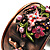 Copper Crystal Floral Enamel Cuff Bangle (Pink) - view 2