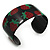 Black Metal Strawberry Cuff Bangle - up to 19cm length - view 2