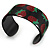 Black Metal Strawberry Cuff Bangle - up to 19cm length - view 6