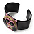 Funky Owl Plastic Cuff Bangle (Black, Pink & Khaki) - view 4