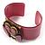 Funky Owl Plastic Cuff Bangle (Pink, Beige & Olive) - view 4