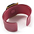 Funky Owl Plastic Cuff Bangle (Pink, Beige & Olive) - view 5