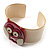 Funky Owl Plastic Cuff Bangle (Antique White, Pink & Deep Pink) - view 4