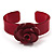 Crimson Acrylic Rose Cuff Bangle