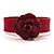 Crimson Acrylic Rose Cuff Bangle - view 4