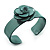 Pale Green  Acrylic Rose Cuff Bangle - view 5