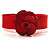 Red Acrylic Rose Cuff Bangle - view 3