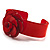 Red Acrylic Rose Cuff Bangle - view 4