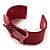 Kitty With Crystal Bow Raspberry Plastic Cuff Bangle - view 3