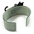 Kitty With Crystal Bow Pale Green Plastic Cuff Bangle - view 5