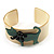 Kitty With Crystal Bow Cream Plastic Cuff Bangle - view 3