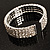4-Row Cubic Zirconia Flex Bangle Bracelet (Silver Tone) - view 10