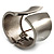 Wide Bold Chunky Stainless Steel Hinged Bangle - view 11