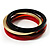 Set Of 4 Plastic Bangles (Gold, Brown, Black & Red) - 18cm Length - view 6