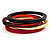 Set Of 4 Plastic Bangles (Gold, Brown, Black & Red) - 18cm Length - view 7