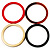 Set Of 4 Plastic Bangles (Gold, Brown, Black & Red) - 18cm Length - view 4