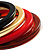 Set Of 4 Plastic Bangles (Gold, Brown, Black & Red) - 18cm Length - view 5