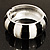 Black & White Segmental Wide Enamel Hinged Bangle (Silver Tone) - 3.2cm Width - view 4