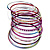 Multicoloured Smooth & Textured Glitter Metal Bangles - Set of 10Pcs