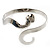 Rhodium Plated  Snake Armlet Bangle - view 2