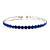Navy Blue Crystal Thin Flex Bangle Bracelet (Silver Tone) - view 3