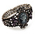 Victorian Style Cameo Diamante Bangle Bracelet (Burn Silver) - view 11