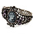 Victorian Style Cameo Diamante Bangle Bracelet (Burn Silver) - view 3