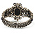Victorian Style Cameo Diamante Bangle Bracelet (Burn Silver) - view 6